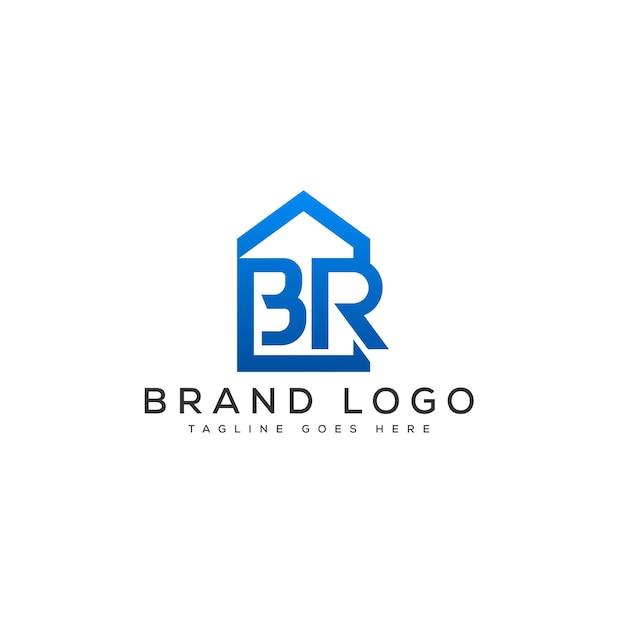 Vettore modello di progettazione del logo br elemento grafico vettoriale di branding