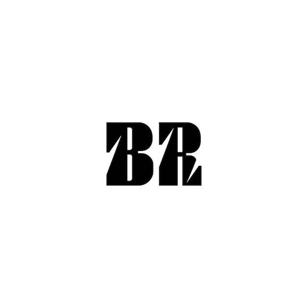 BR モノグラムロゴ デザイン文字 テキスト名 シンボル モノクロロゴタイプ アルファベット文字 シンプルロゴ