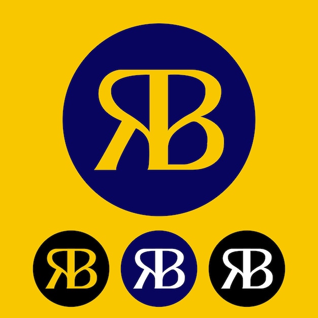 Vettore br e rb design minimalista del logo del marchio