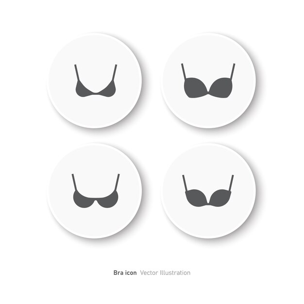 Vettore illustrazione vettoriale della progettazione dell'icona del reggiseno