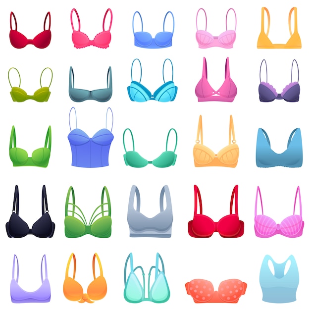 Vector bra set, cartoon style