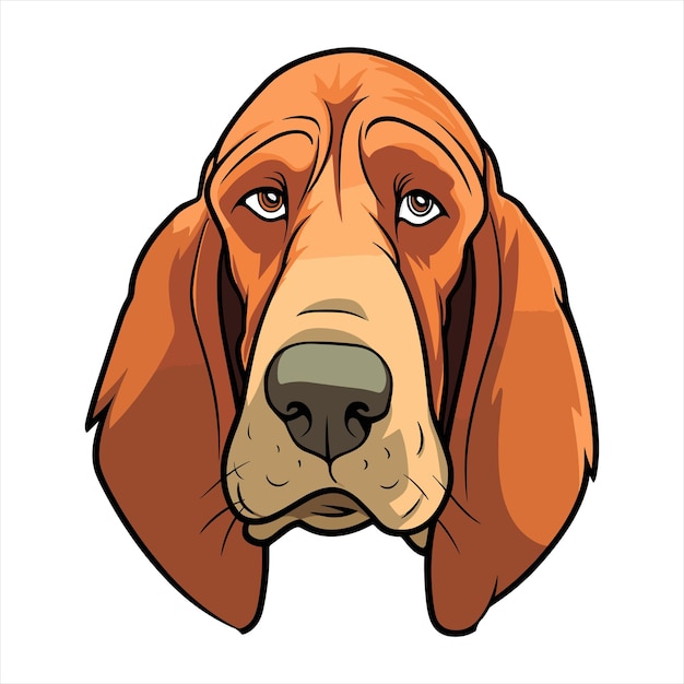 Bracco Italiano Hondenras Leuke cartoon Kawaii Karakter Dieren Huisdieren Geïsoleerde Sticker Illustratie