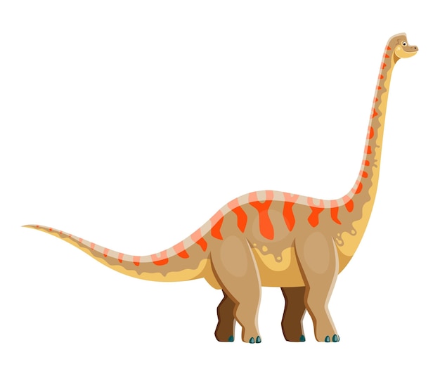Vector brachiosaurus geïsoleerde dinosaurus stripfiguur