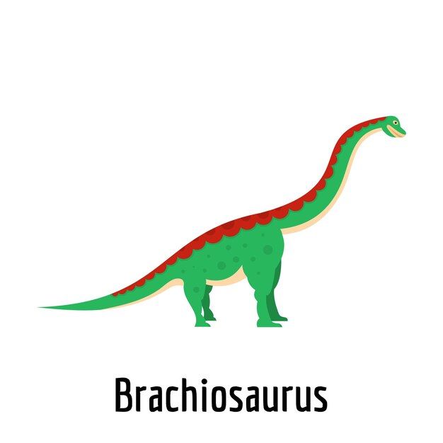 Vettore icona brachiosauro illustrazione piatta dell'icona vettore brachiosauro per il web