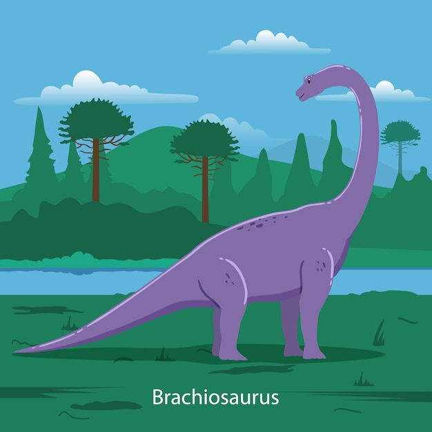 Vector brachiosaurus prehistoric animal