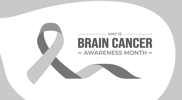 Brain Cancer Awareness Month background or banner design template celebrated in may