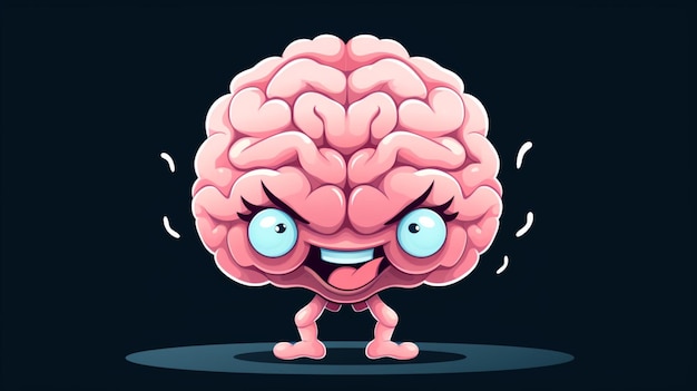 Brain cartoon vector