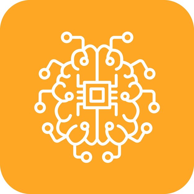 brain circuit icon vector image can be used for artificial intelligence