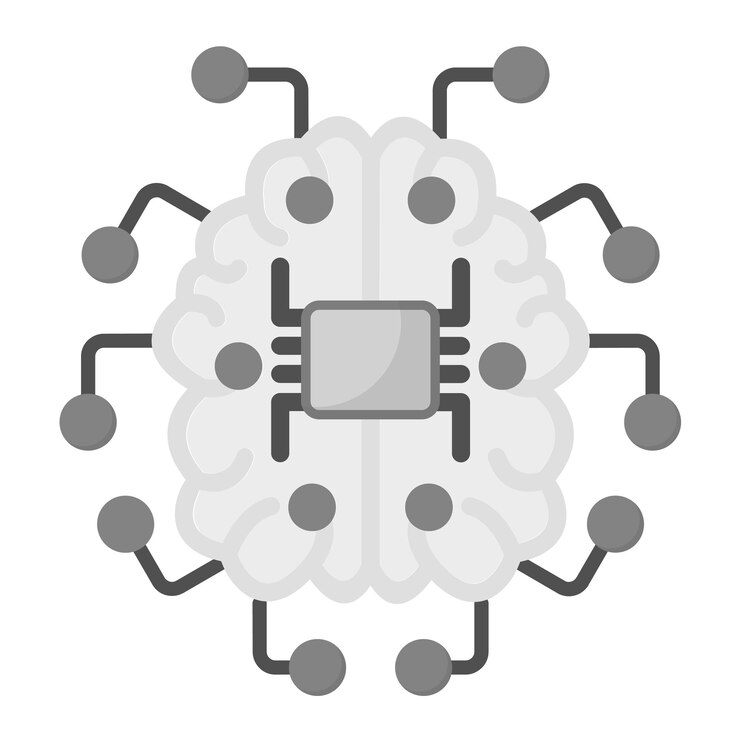 Vector brain circuit icon vector image can be used for artificial intelligence