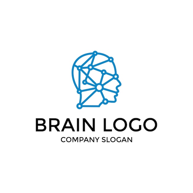 Brain connect logo design premium