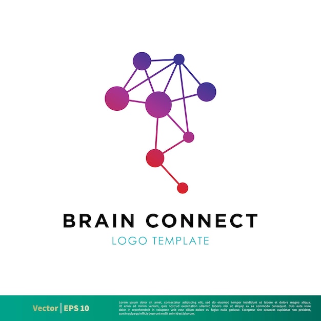 Мозг связи значок векторный логотип шаблон иллюстрации дизайн вектор EPS 10