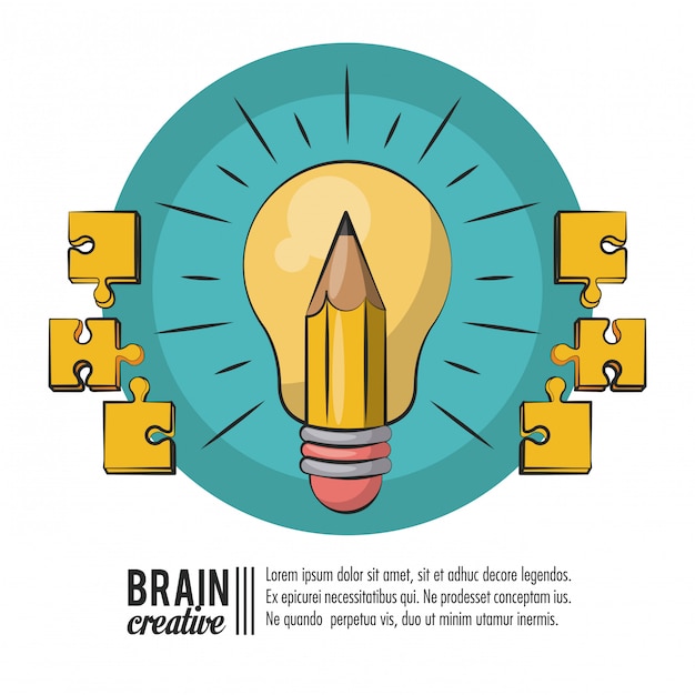 Brain creative poster template