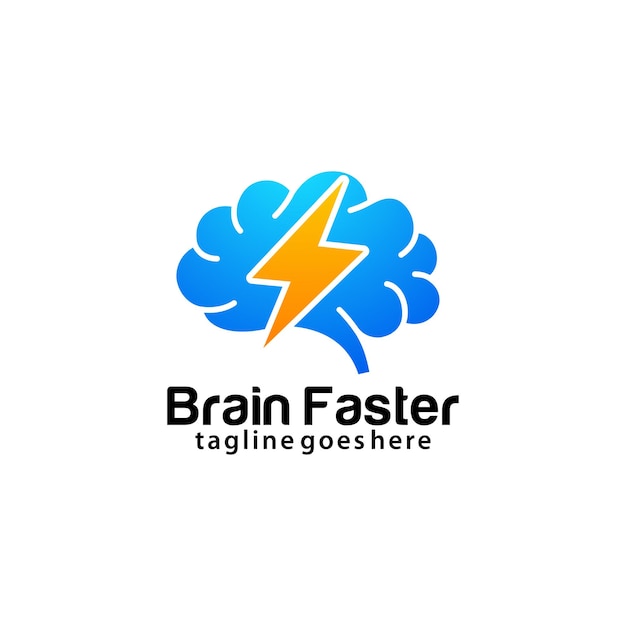 Мозг быстрее шаблон дизайна логотипа