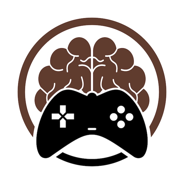 Brain game logo vector illustration Mind game logo design icon