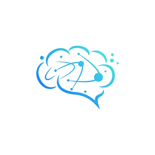 Brain genius intelligence creative logo vector design