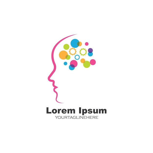 Brain head vector illustration design