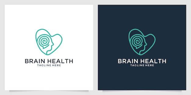 두뇌 건강 로고 디자인