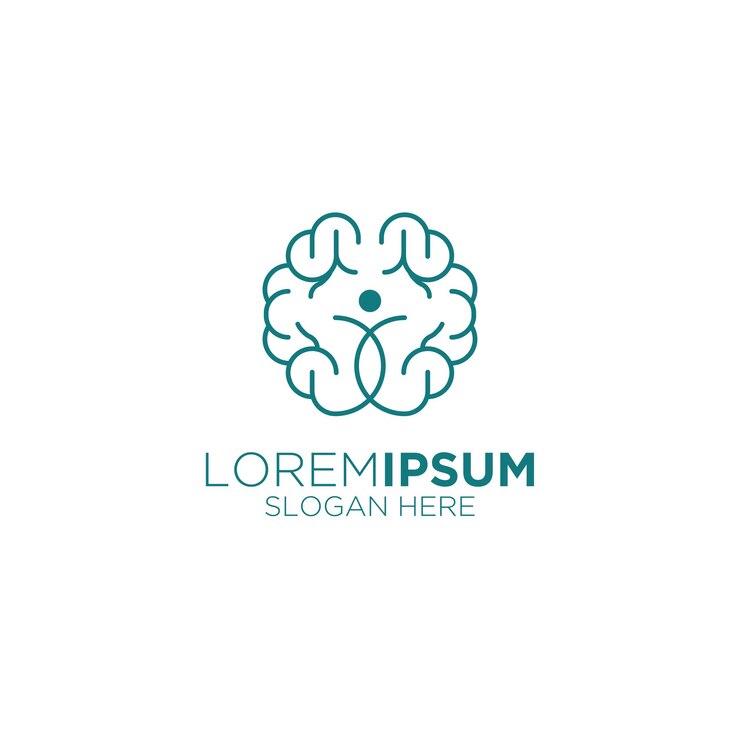 Vector brain health pharmacy health industry logo