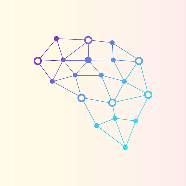 Vettore icona del cervello, icona del vettore del logotipo del cervello di progettazione del concetto di idea creativa.