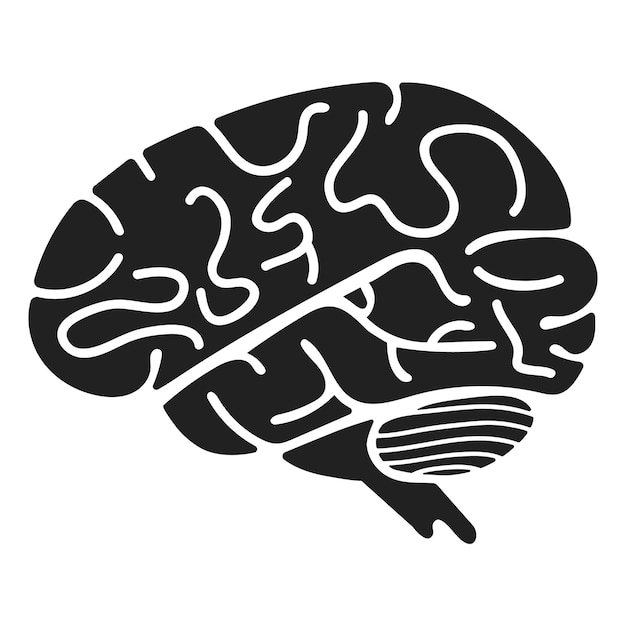 Значок мозга Простая иллюстрация значка вектора мозга для веб-дизайна на белом фоне