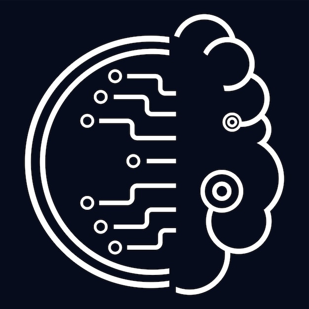 Vector a brain icon symbol for ai concept vector illustration design an artificial intelligent icon