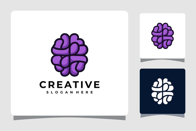 Vector brain idea logo symbol icon vector image