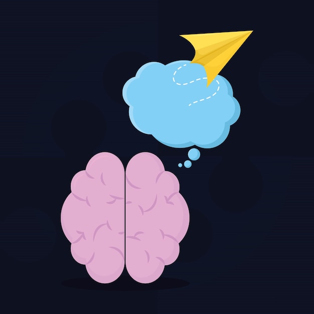 Brain illustration design
