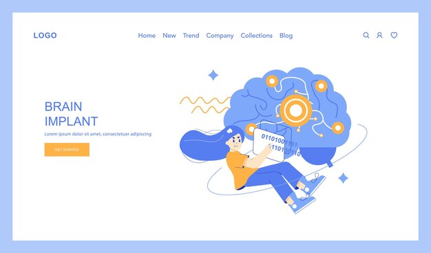 Vector brain implant technology concept a compelling vector illustration showcasing the integration of