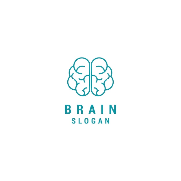 Brain logo design icon vector