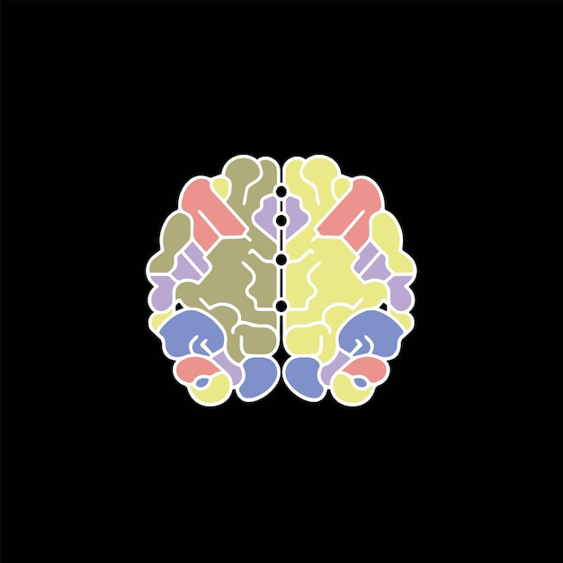 brain logo design template