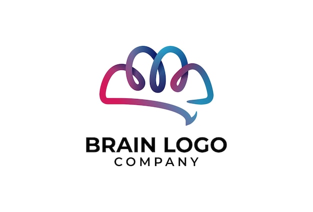 Brain logo design vector illustration