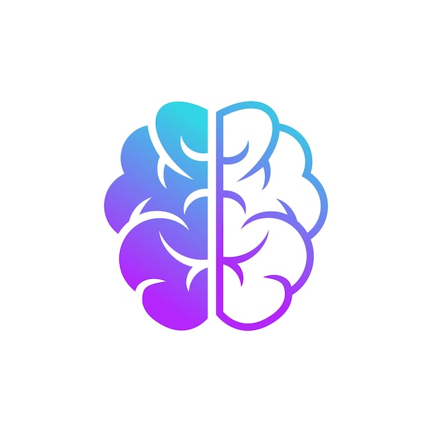 Brain logo design vector template inspiration