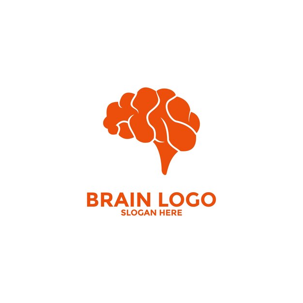 Brain Logo design vector template Think idea concept Brain storm power thinking brain Logotype icon