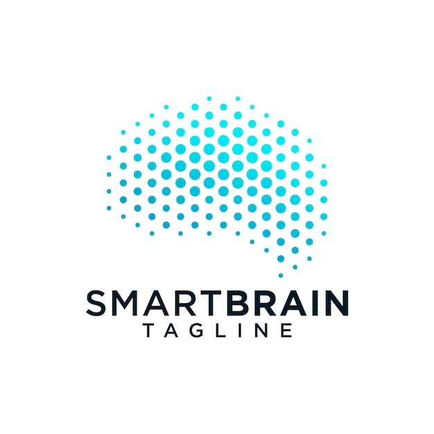 脳のロゴ デザイン ベクトル テンプレート