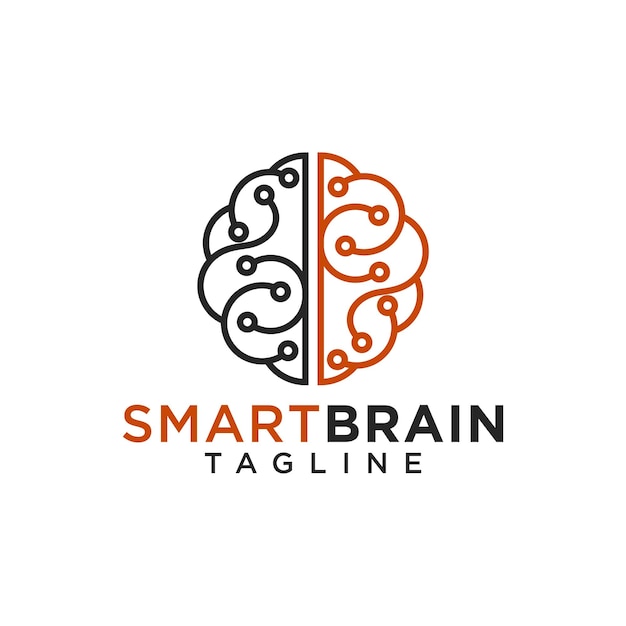 Brain logo design vector template