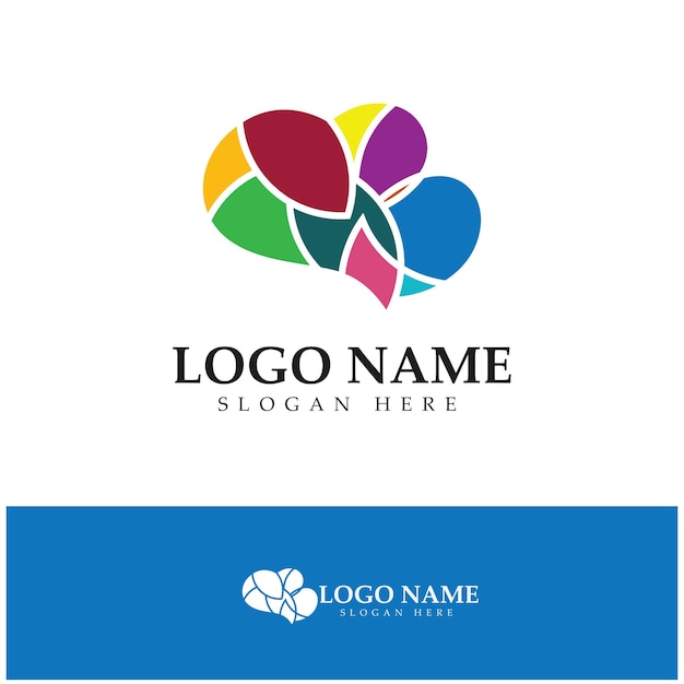 Brain logo designs concept vector health brain pulse logo brain care logo template vector