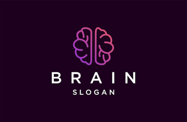 Brain logo icon design template vector illustration