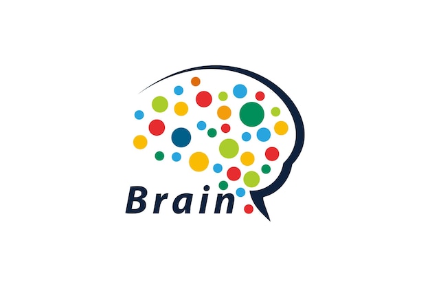 Brain logo icon vector isolated