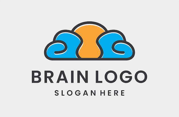 Brain logo template vector illustration design