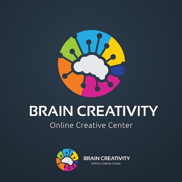 Vector brain logo template