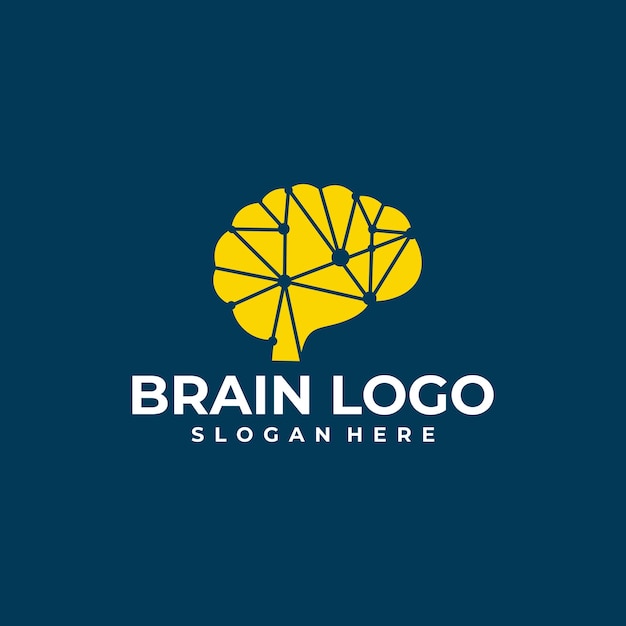 Vector brain logo vector design template