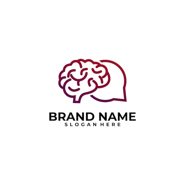 Brain logo vector design template