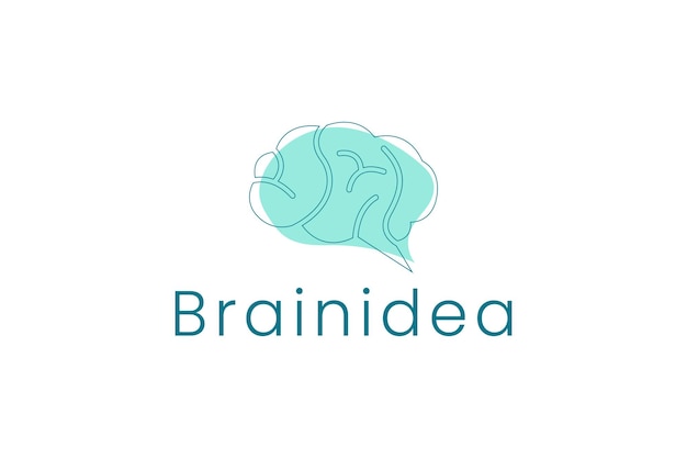 Vector brain logo vector icon illustration