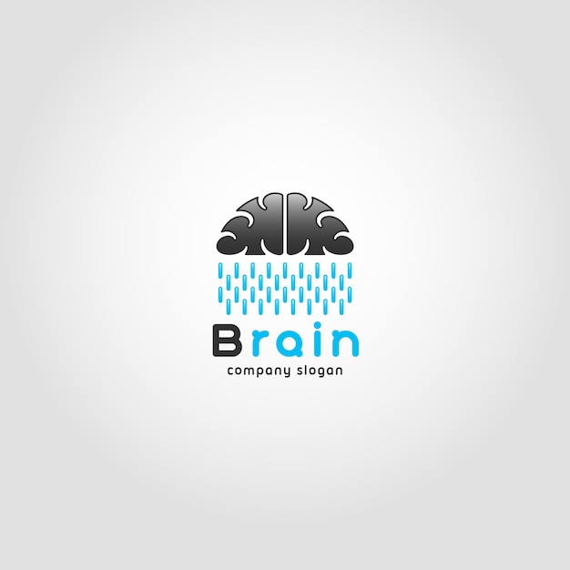 Brain rain logo sjabloon