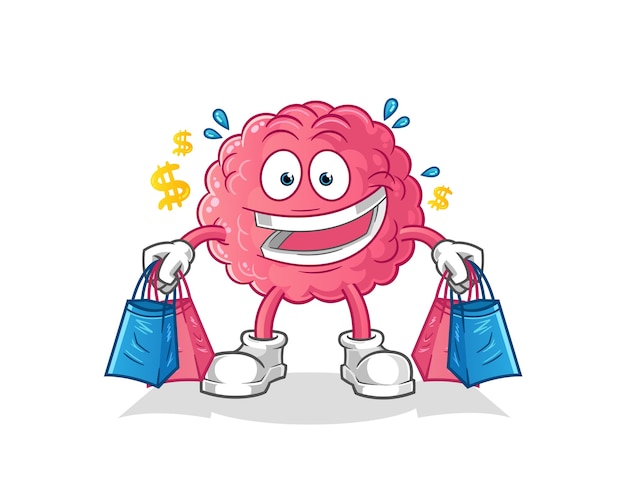 Brain shoping mascotte.