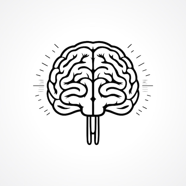 Brain Silhouette Vector Brain Logo Design Brain Logo Vector Illustration