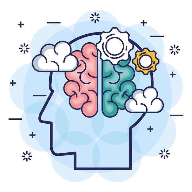 Vector brain storming set icons