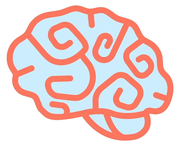 脳のシンボル 神経学の記号 人間の知性のアイコン