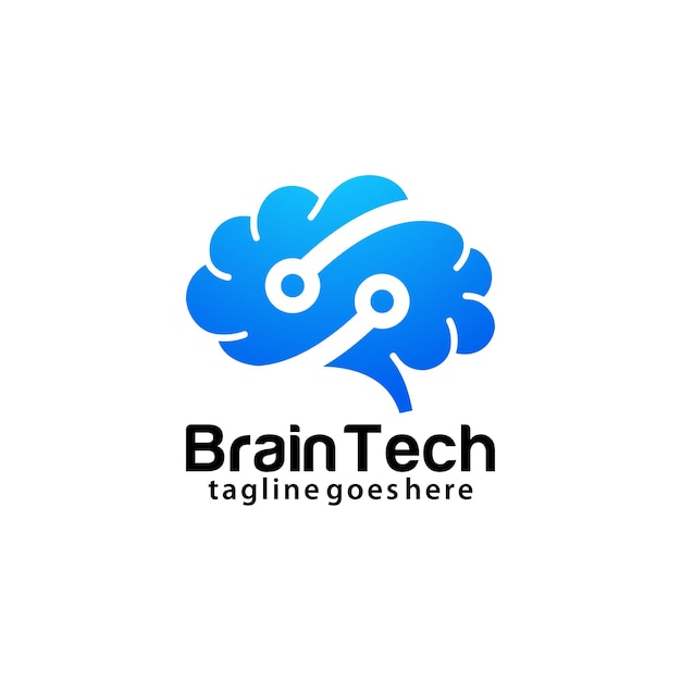 Шаблон дизайна логотипа Brain Tech