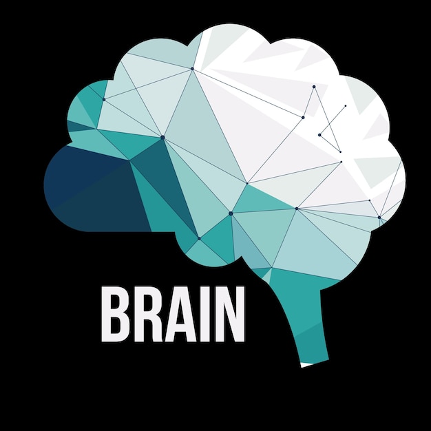 Vector brain technology logo design